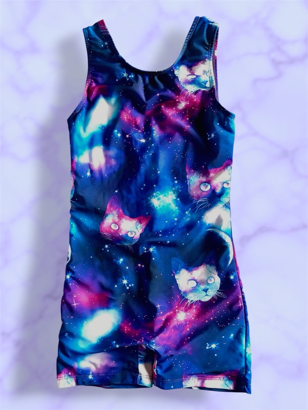 Jeskids Galaxy Cat Leotard – Multicolor – Girls Size 130 (6–7 Years)